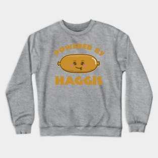 Powered By Haggis, Cute Kawaii Haggis Crewneck Sweatshirt